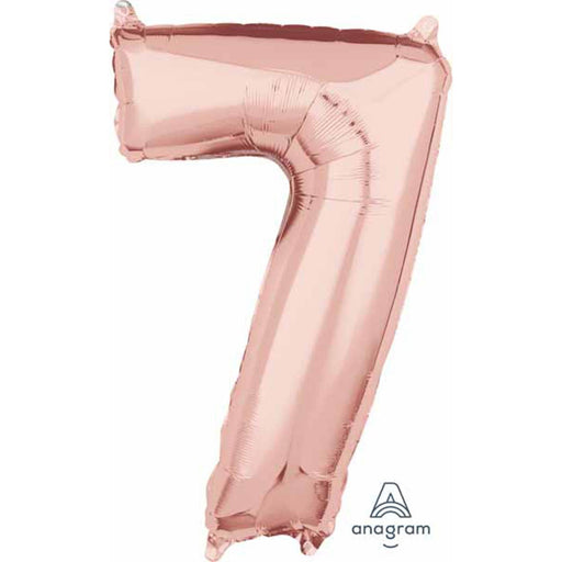 "Rose Gold Number 7 Balloon - 26 Inch"