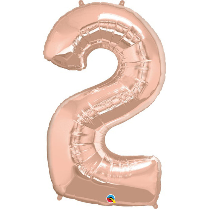 Rose Gold Number #2 Balloon - 16"