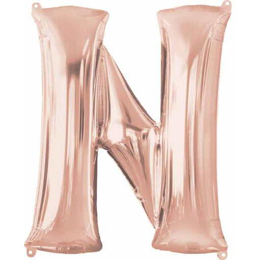 Rose Gold Letter N Shape 16" Package - L16 Ci