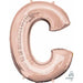 "Rose Gold Letter C Decoration - 32 Inches With L34 Support"