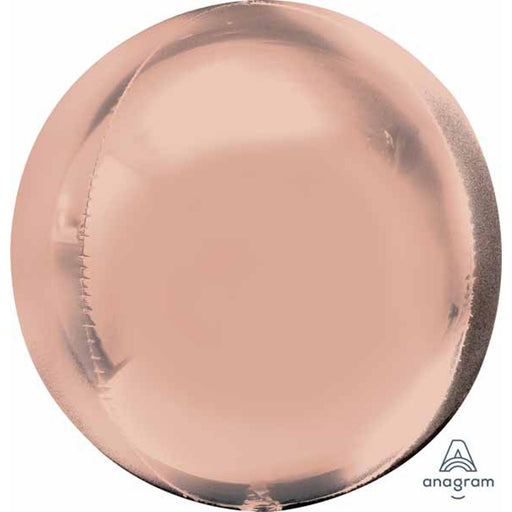 "Rose Gold Orbz 16" Balloon - Solid Design"