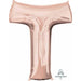 "Rose Gold Letter T Shape - 32 Inches (L34 Package)"