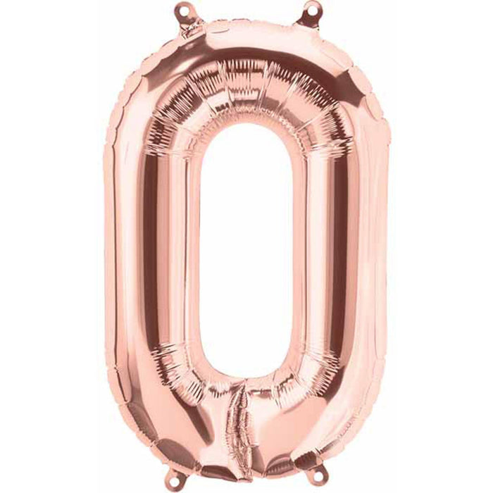 "Rose Gold Letter O - 34" - Packaged"