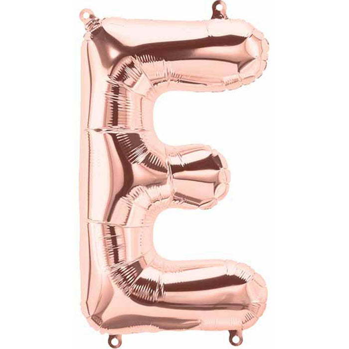 Rose Gold Letter E 16" Decoration (Packaged)