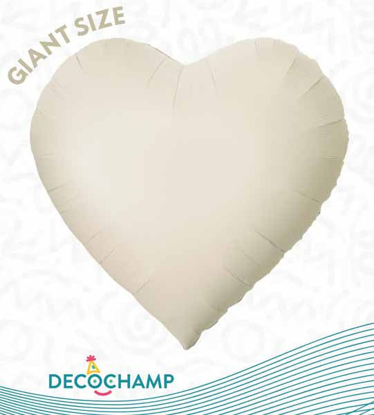 DecoChamp DecoHeart 68" Latte Heart Foil Balloon