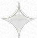 DecoChamp 18-Inch Silver Starpoint Foil Balloons, 5 Pack