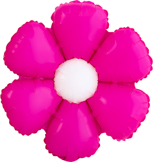 DecoChamp 34-Inch Fuchsia & White Flower Foil Balloon