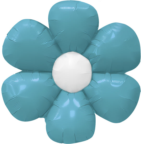 DecoChamp 16" Turquoise Flower Foil Balloons, 4 Pack