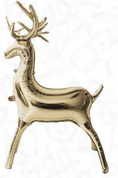 DecoChamp Champagne Reindeer Foil Balloon, 34 Inch