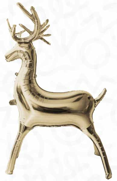 DecoChamp Champagne Reindeer Foil Balloon, 20 Inch