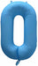 Decochamp 34" Neon Blue Number 0 Balloon