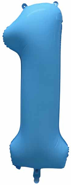 Decochamp 34-Inch Neon Blue Number 1 Balloon