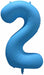 DecoChamp 34-Inch Neon Blue Number 2 Balloon