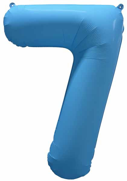 Decochamp 34" Neon Blue Number 7 Balloon