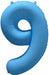 Decochamp 34-Inch Neon Blue Number 9 Balloon