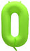 DecoChamp 34 Inch Neon Green Number 0 Balloon