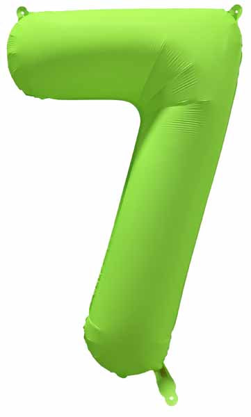 DecoChamp 34 Inch Neon Green Number 7 Balloon