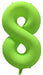 DecoChamp 34" Neon Green Number 8 Balloon