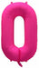 Decochamp 34-Inch Neon Pink Number 0 Balloon