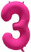 DecoChamp 34-Inch Neon Pink Number 3 Balloon