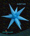 Decochamp 60-Inch Neon Blue Starburst Foil Balloon