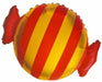 24-Inch Red and Gold Deco Stripe Candy Foil Balloon