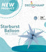 Decochamp Light Blue Starburst Foil Balloon, 26 Inch