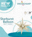 Decochamp Latte Starburst Foil Balloon, 26 Inch