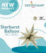 Decochamp 26-Inch White Gold Starburst Foil Balloon