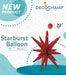 Decochamp Red Starburst Foil Balloon, 22 Inch