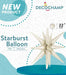 DecoChamp 22-Inch Latte Starburst Foil Balloon