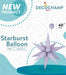 Decochamp 40-Inch Lilac Starburst Foil Balloon