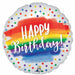 Satin Hbd Dots Balloons - Xl 18" Round (Pack Of 40)