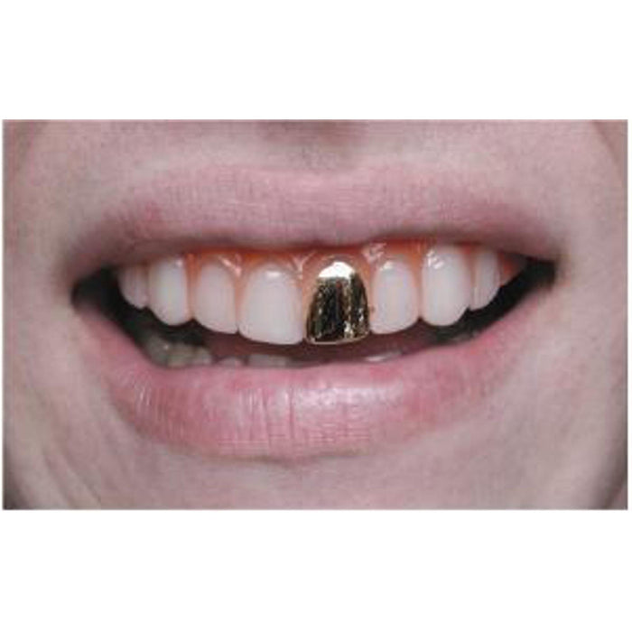 "Scarecrow Gold Cap Teeth For The Perfect Spooky Look"