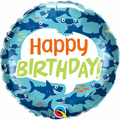 Exciting 18-inch Birthday Fun Sharks Balloon for an Ocean of Joy