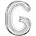 Silver Foil Letter G Balloon - 34 Inches.