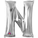 "Silver Letter N Balloon - 16 Inches"