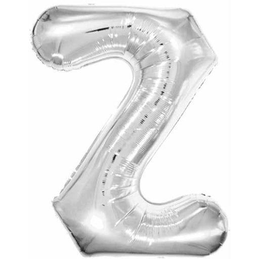 Silver Letter Z Foil Balloon - 34"