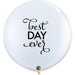 Simply Best Day Ever White Balloons - 2 Pack, 3' Height