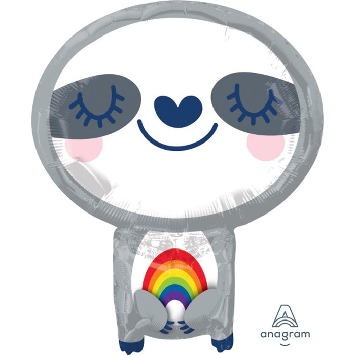 "Sloth With Rainbow Plush Toy - 18" Jr Shape S50 Pkg"