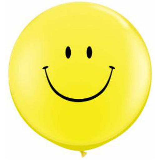 Smile Face Yellow Balloons (3' - 2 Count)