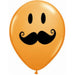 Smile Face Mustache 5" - 100 Count Pack