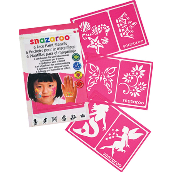 "Snazaroo Girls Fantasy Stencils - Set Of 6"