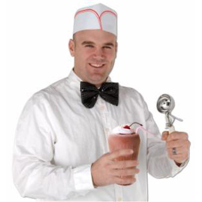 Soda Jerk Hats (4/Pkg) - Classic Soda Fountain Style Hats.