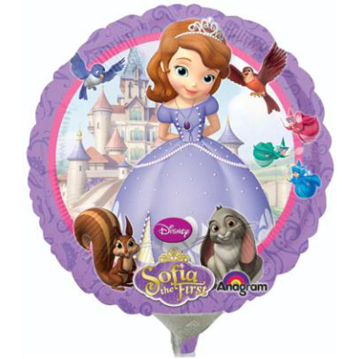 Sofia The First Mylar Balloon - 9 Inch Round Flat A22.