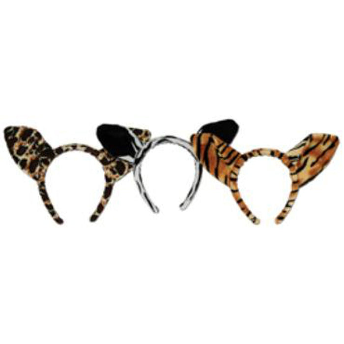 Soft Touch Animal Print Ears Asst.