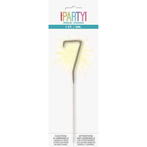 "Sparkling 7 Inch Number 7 Sparkler"
