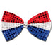 "Sparkling Elastic Bowtie - Red/Silver/Blue Glitz N Gleam"