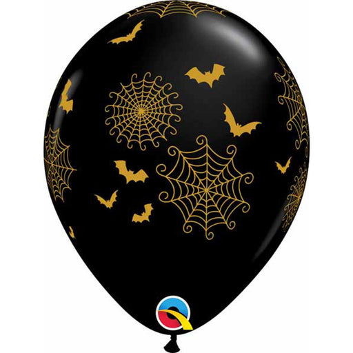 Enchanting Spider Webs & Bats Decorations Balloon - 11" Latex