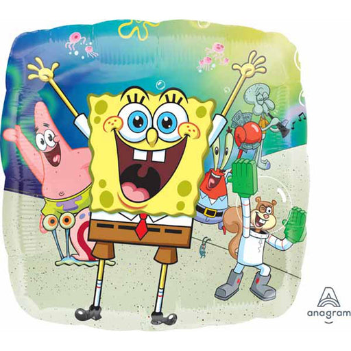 "Spongebob Squarepants 18" Square Plates - Pack Of 60"